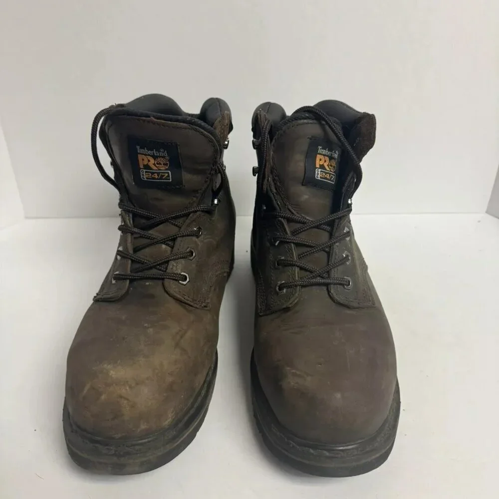 Timberland Pro Mens Pit Boss Steel Toe Work Boot Brown Size 11.5W